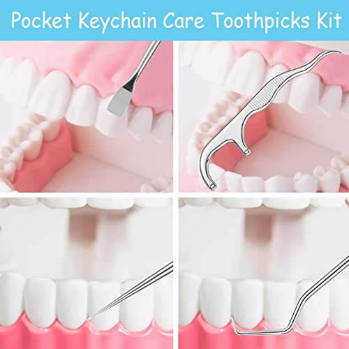 MAYCREATE Dental Tools, 6 in 1 Stainless Steel Teeth Cleaning Tool Kit, Stainless Steel Toothpicks Teeth Cleaning Picks Flosser for Teeth Braces Cleaning Tools Reuseable Toothpicks MAYCREATE Dental Tools, 6 in 1 Stainless Steel Teeth Cleaning Tool Kit, Stainless Steel Toothpicks Teeth Cleaning Picks Flosser for Teeth Braces Cleaning Tools Reuseable Toothpicks